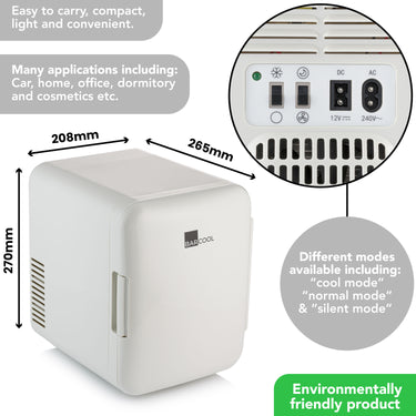 Barcool Cosmo 4L Mini Fridge - Cream | Refurbished